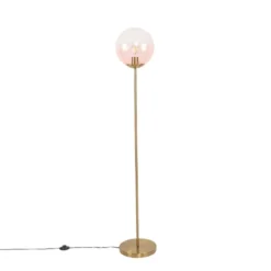 Qazqa vloerlamp pallon roze e27