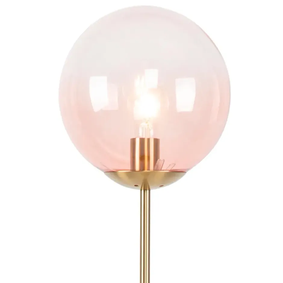 Qazqa vloerlamp pallon roze e27
