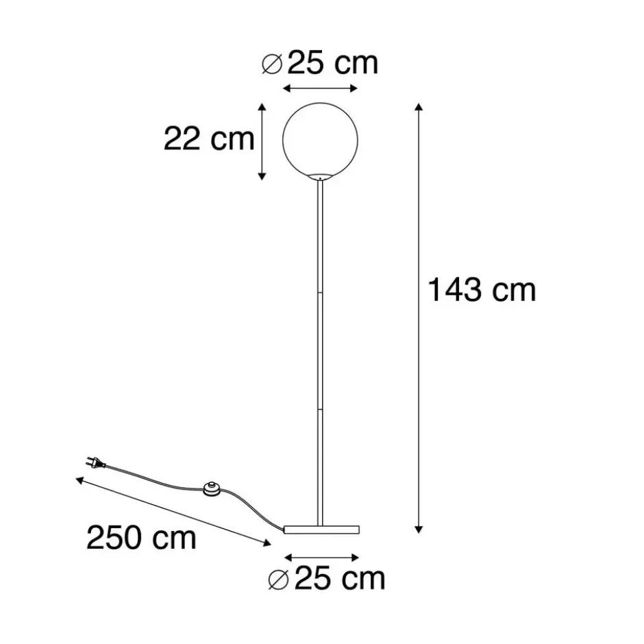 Qazqa vloerlamp pallon roze e27