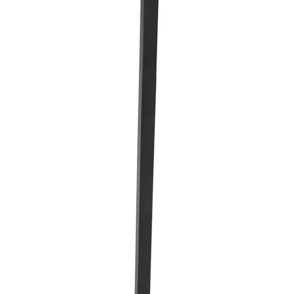 Qazqa vloerlamp qara beige e27