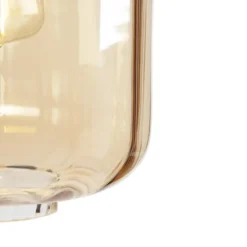Qazqa vloerlamp qara beige e27