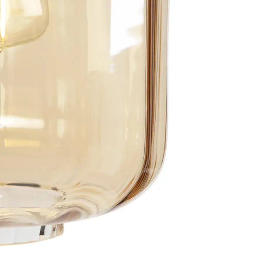 Qazqa vloerlamp qara beige e27