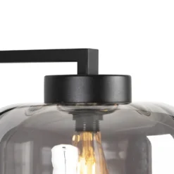 Qazqa vloerlamp qara zwart e27