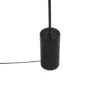 Qazqa vloerlamp rid zwart e27