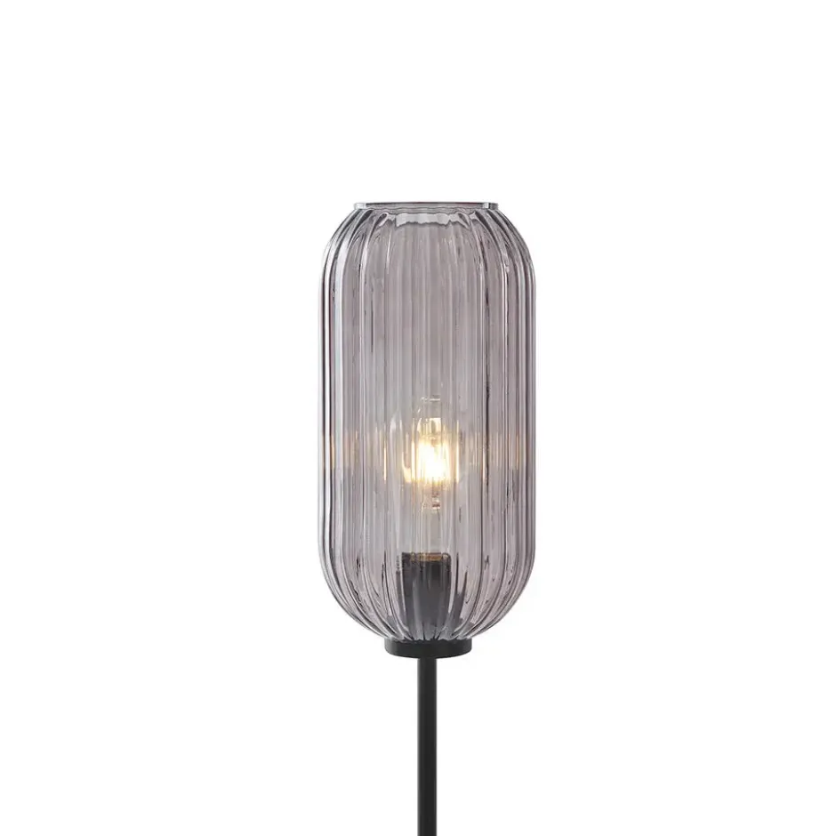 Qazqa vloerlamp rid zwart e27