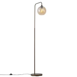Qazqa vloerlamp sandra bronskleurig e27