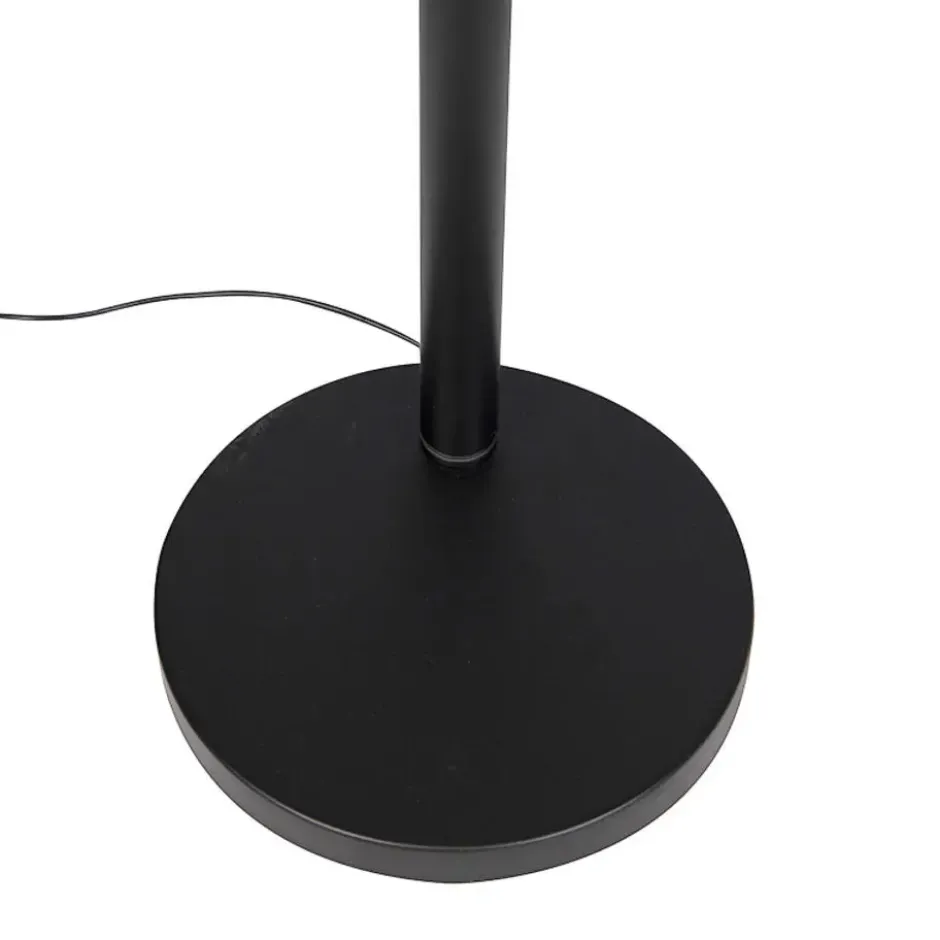 Qazqa vloerlamp sixties fl zwart e14