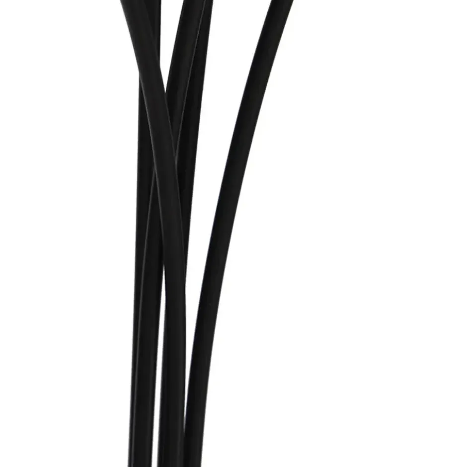 Qazqa vloerlamp sixties fl zwart e14