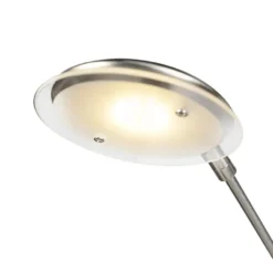 Qazqa vloerlamp sixties zilverkleurig geïntegreerde led
