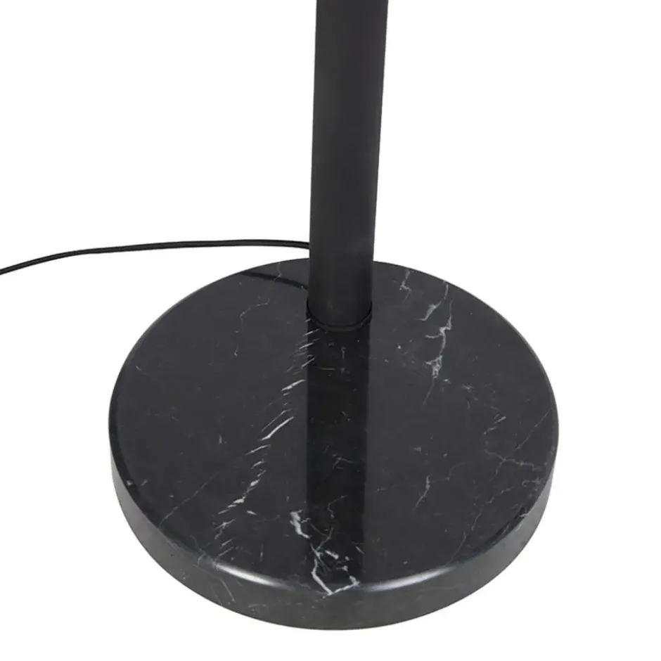 Qazqa vloerlamp sixties zwart e14