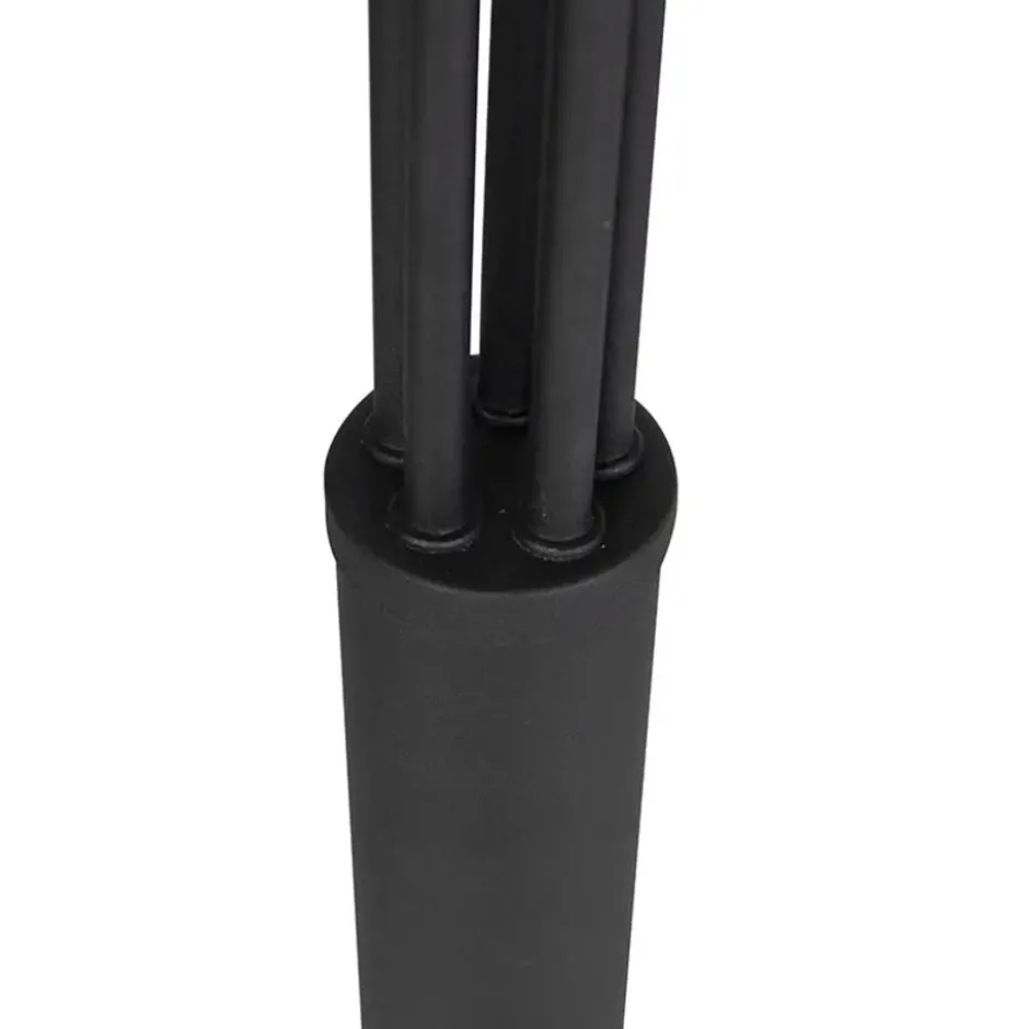 Qazqa vloerlamp sixties zwart e14