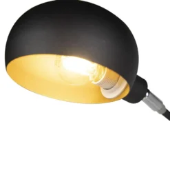 Qazqa vloerlamp sixties zwart e14