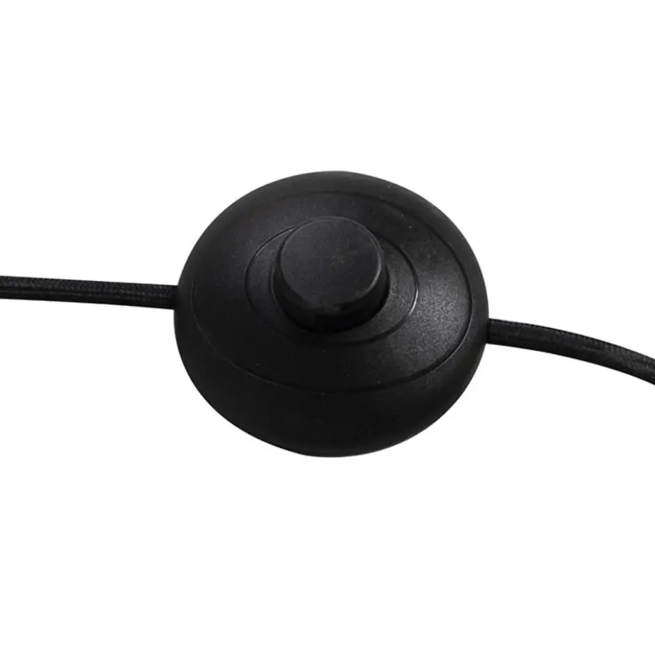 Qazqa vloerlamp sixties zwart e14