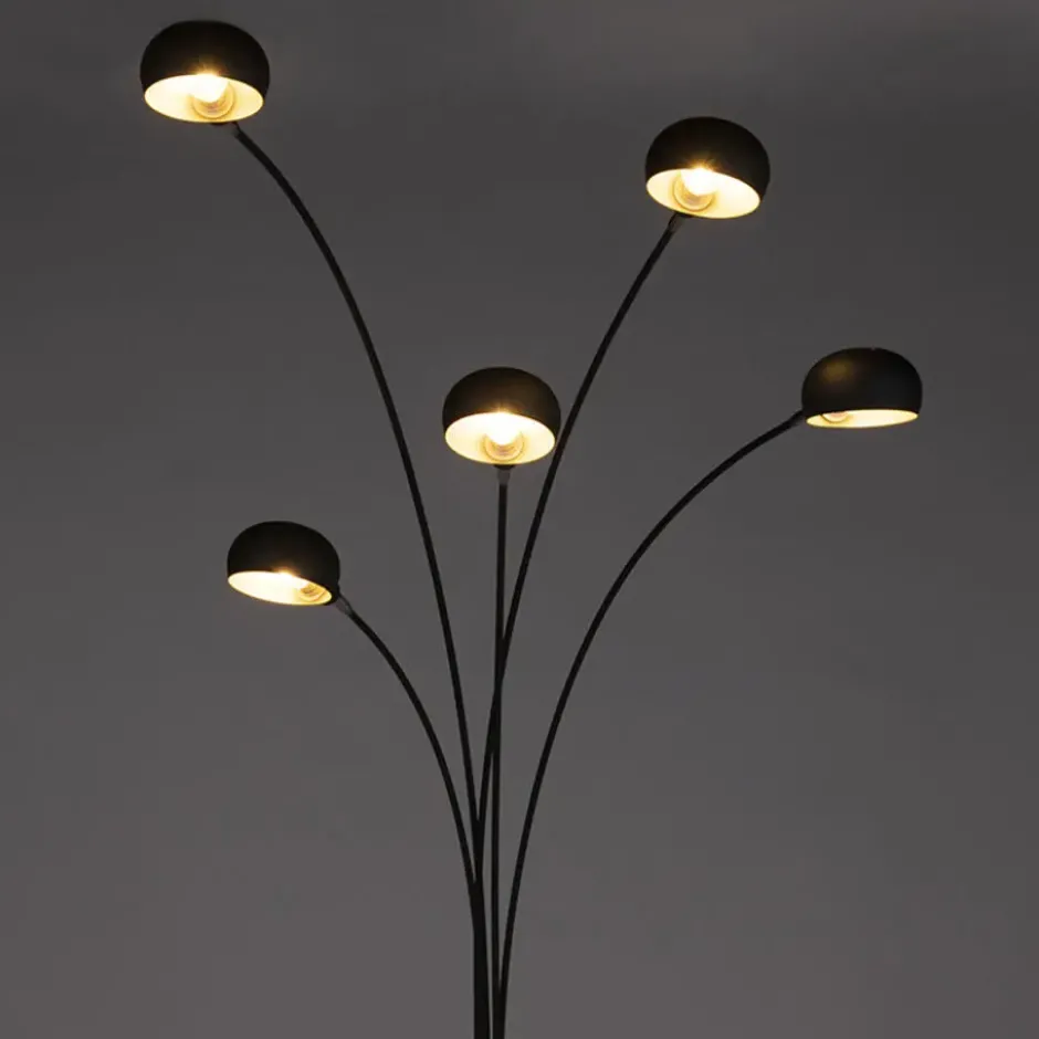 Qazqa vloerlamp sixties zwart e14