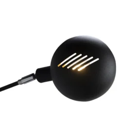 Qazqa vloerlamp sixties zwart e14