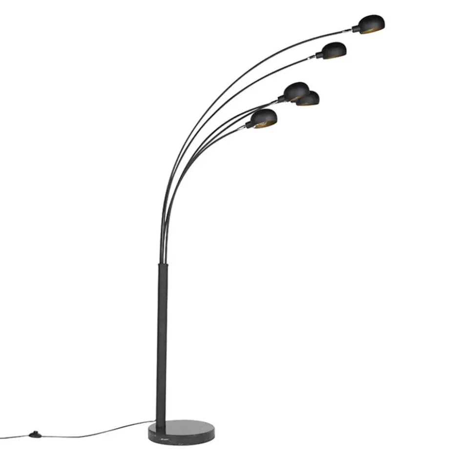 Qazqa vloerlamp sixties zwart e14