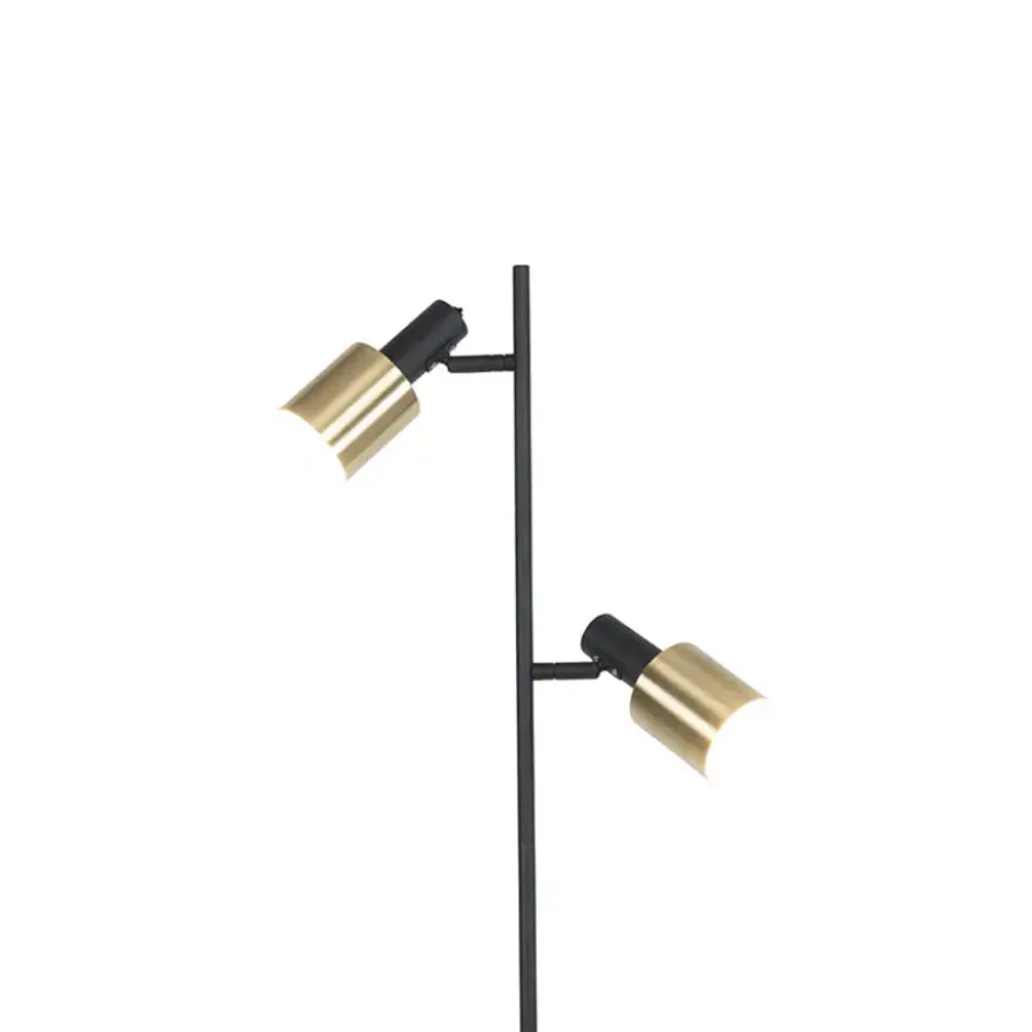 Qazqa vloerlamp stijn goudkleurig e27