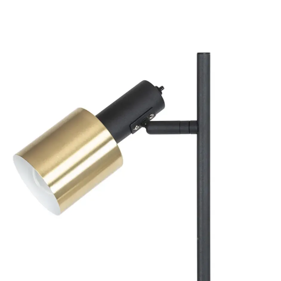 Qazqa vloerlamp stijn goudkleurig e27