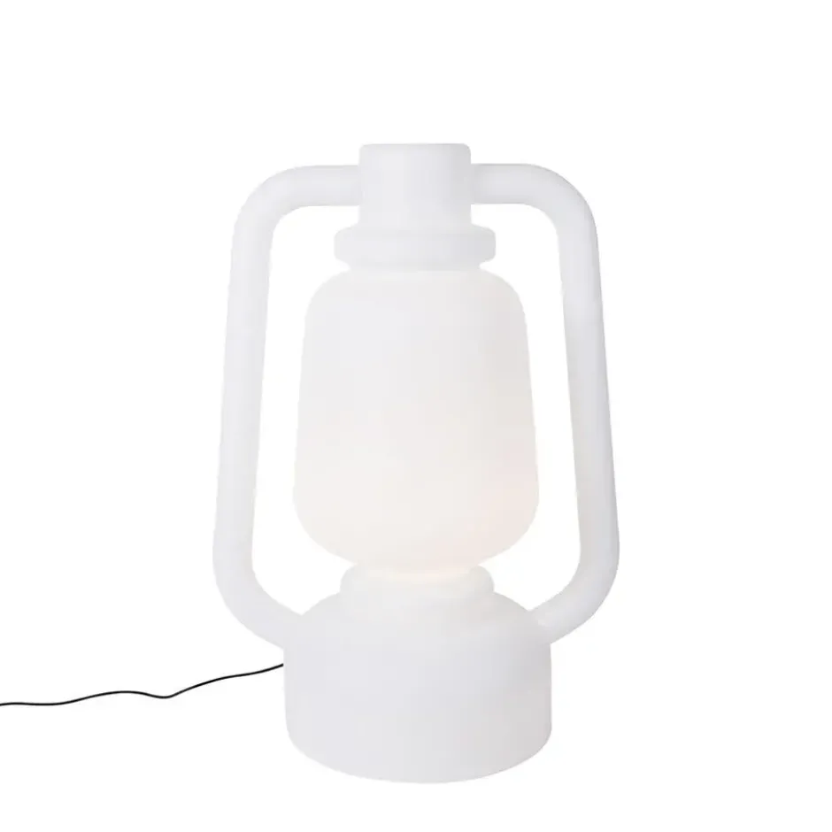Qazqa vloerlamp storm wit e27