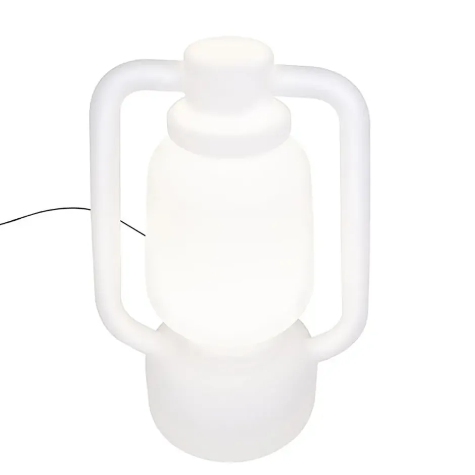 Qazqa vloerlamp storm wit e27