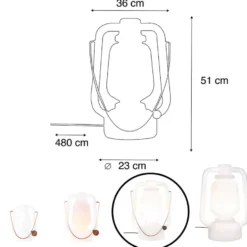 Qazqa vloerlamp storm wit e27