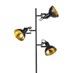 Qazqa vloerlamp tommy zwart e14
