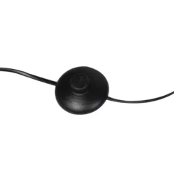 Qazqa vloerlamp tommy zwart e14