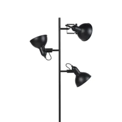 Qazqa vloerlamp tommy zwart e14