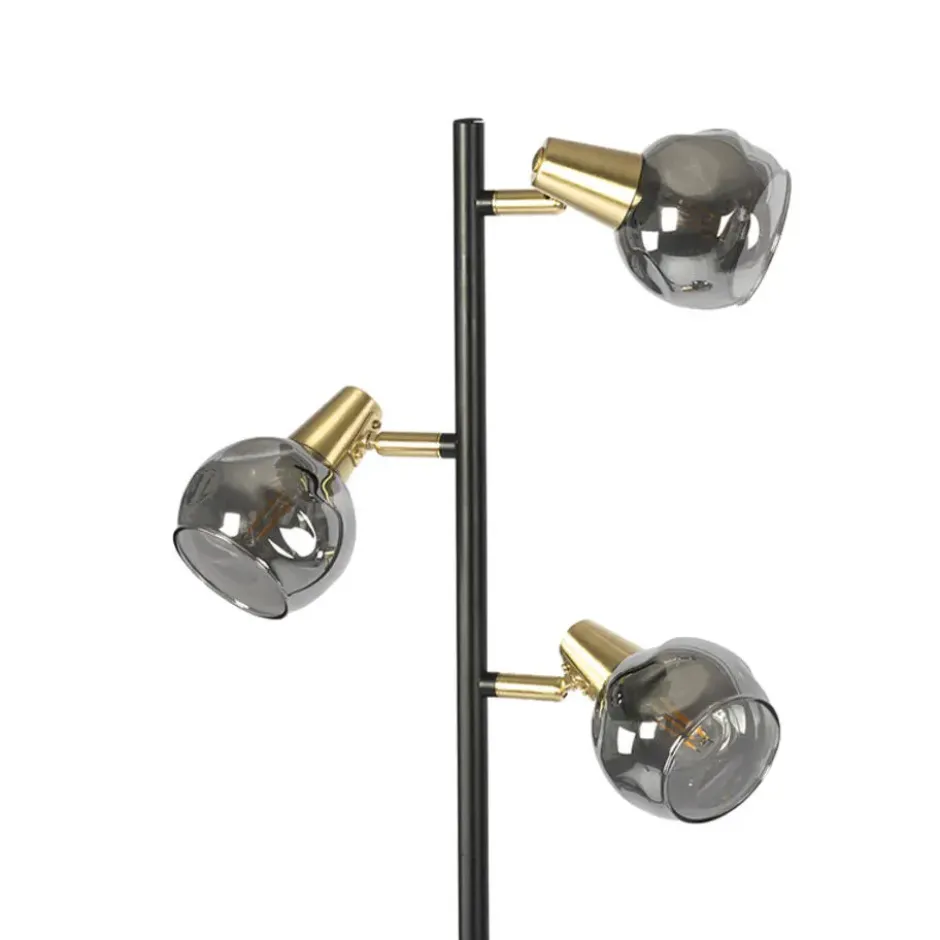 Qazqa vloerlamp vidro goudkleurig e14
