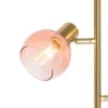 Qazqa vloerlamp vidro roze e14
