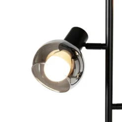 Qazqa vloerlamp vidro zwart e14