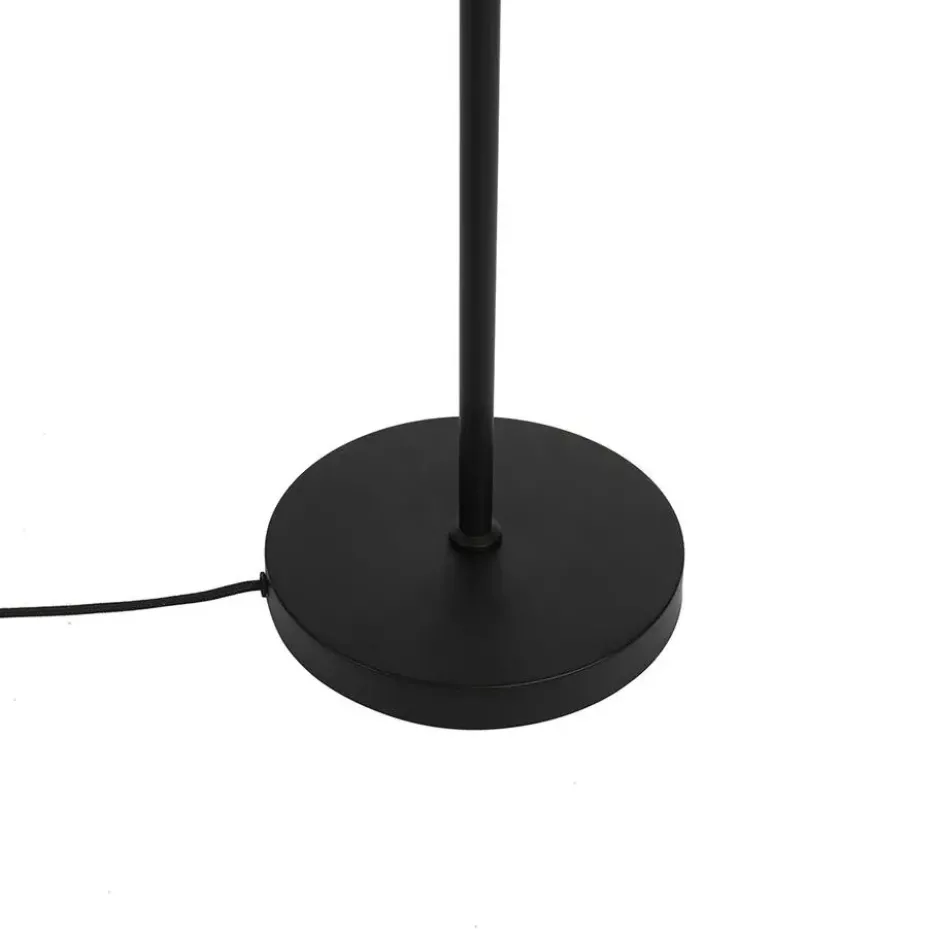 Qazqa vloerlamp vidro zwart e14