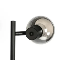 Qazqa vloerlamp vidro zwart e14