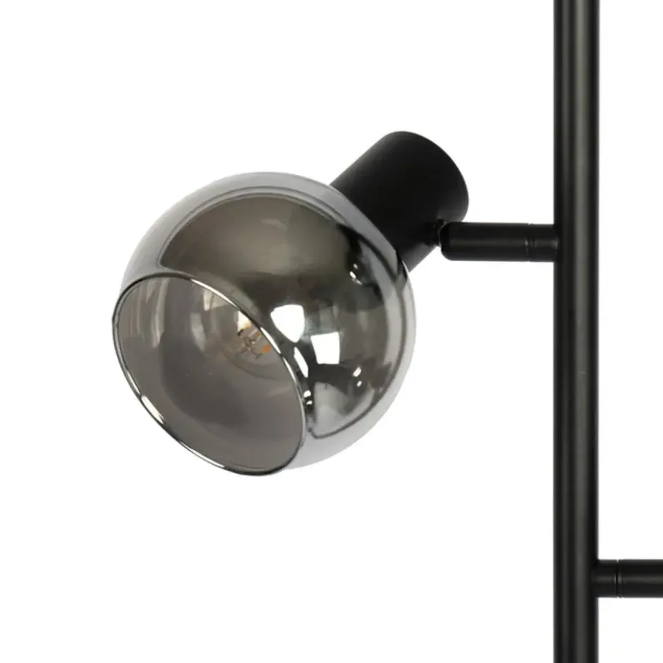 Qazqa vloerlamp vidro zwart e14