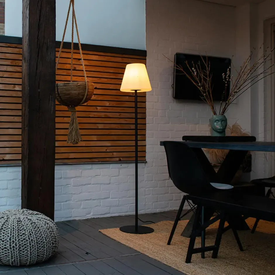 Qazqa vloerlamp virginia fl zwart e27