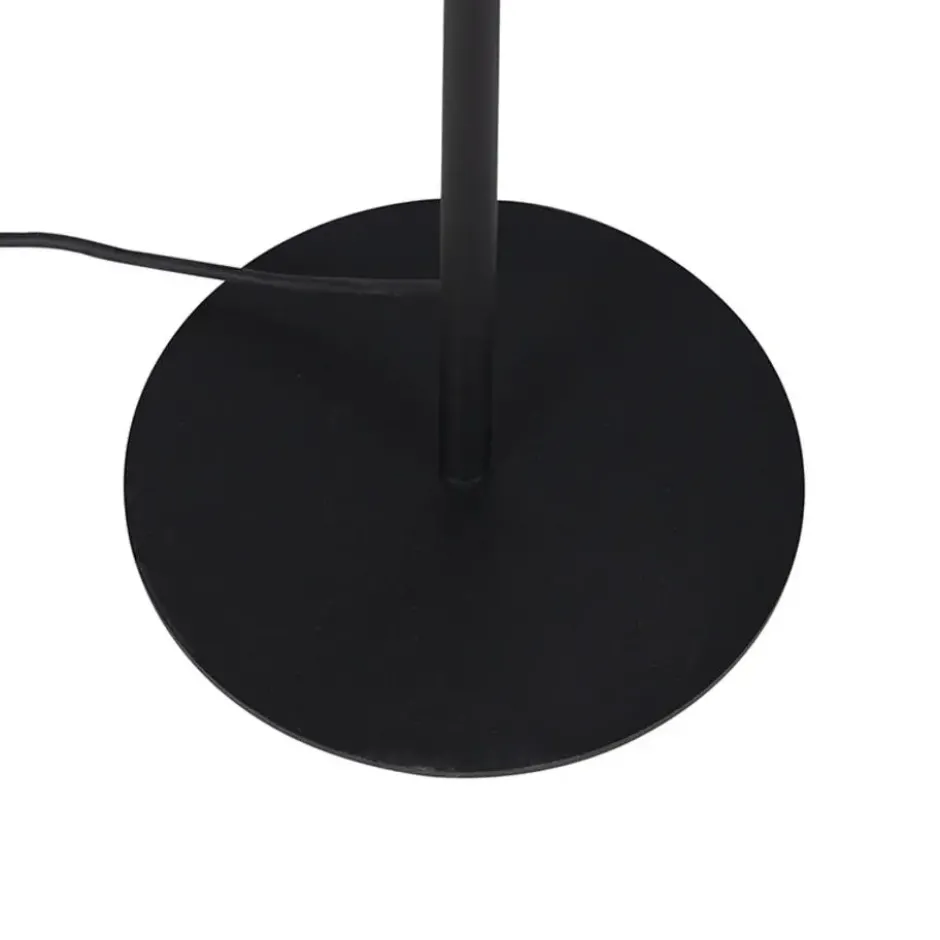 Qazqa vloerlamp virginia fl zwart e27