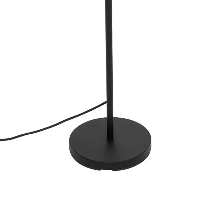 Qazqa vloerlamp virginia zwart e27