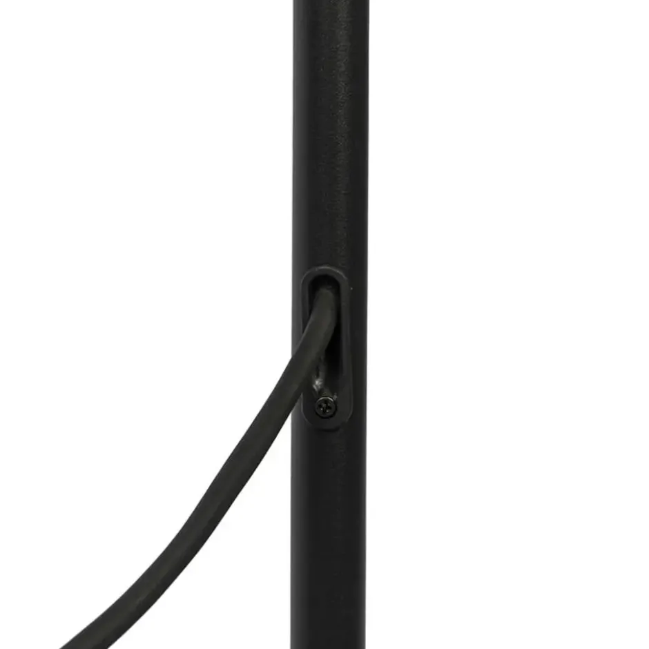 Qazqa vloerlamp virginia zwart e27