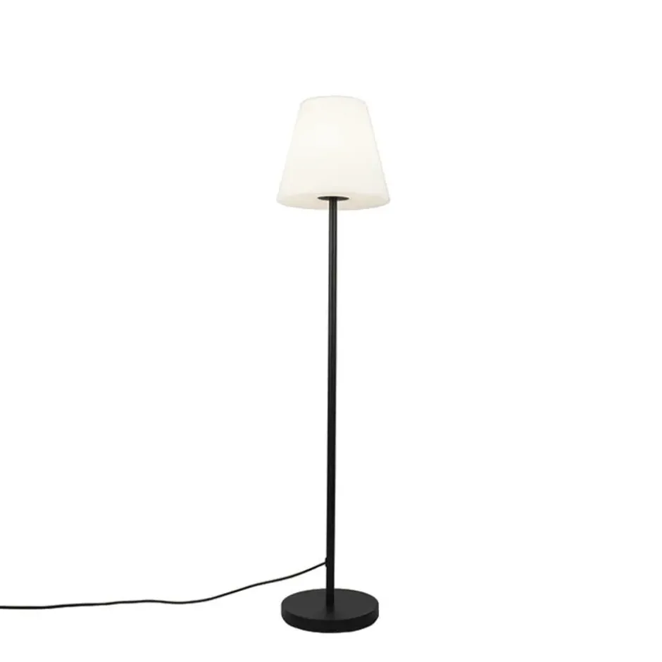 Qazqa vloerlamp virginia zwart e27