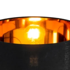 Qazqa vloerlamp vt zwart e27