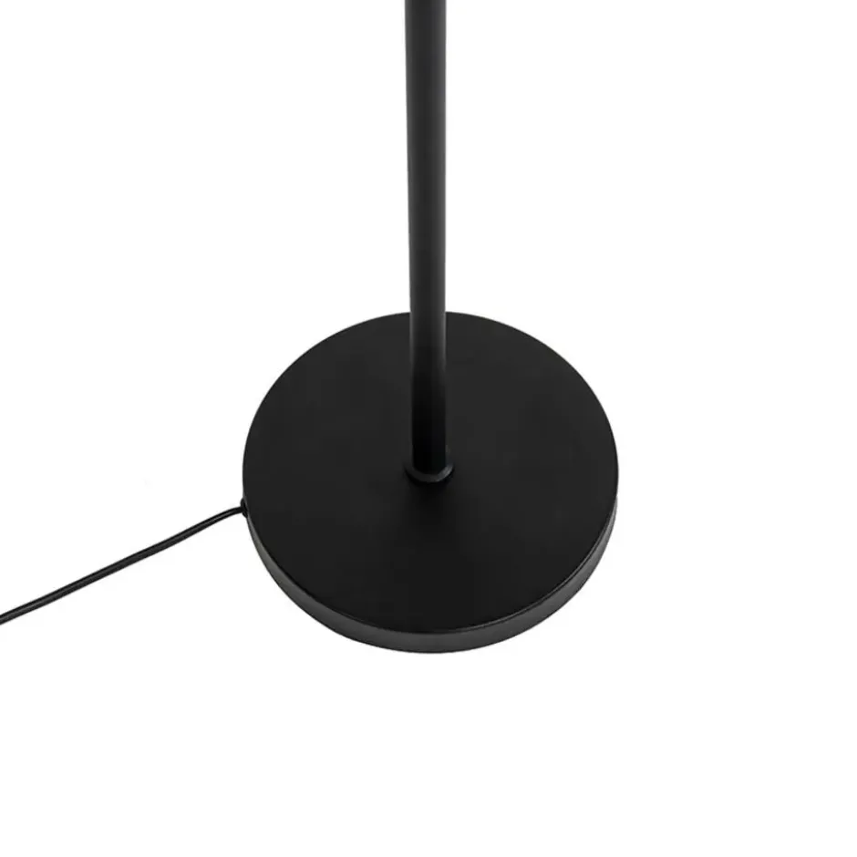 Qazqa vloerlamp vt zwart e27