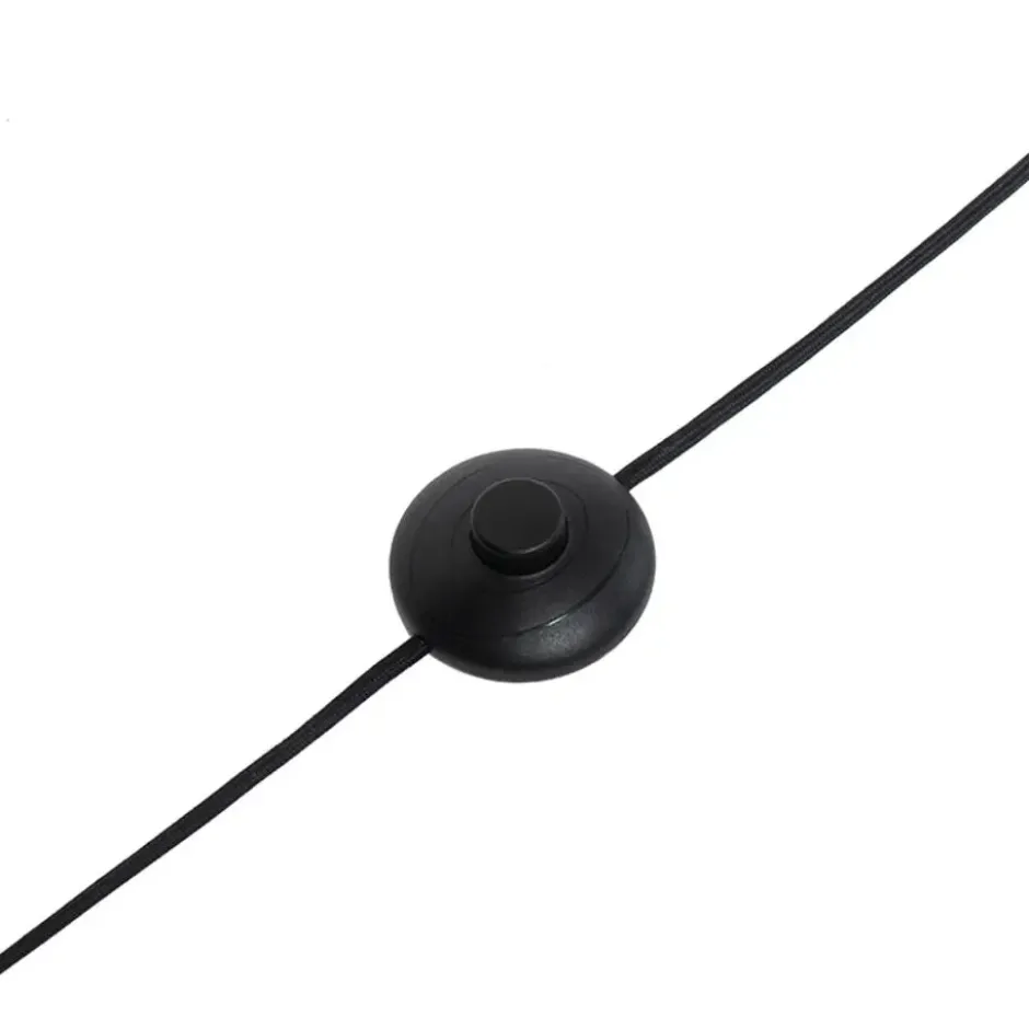 Qazqa vloerlamp vt zwart e27