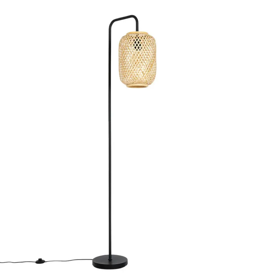 Qazqa vloerlamp yvonne beige e27