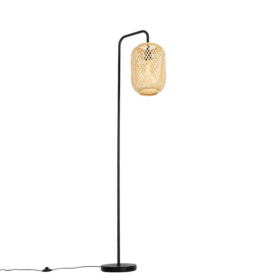 Qazqa vloerlamp yvonne beige e27