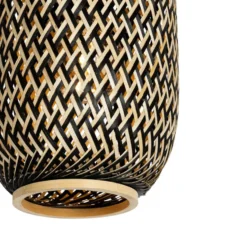 Qazqa vloerlamp yvonne zwart e27