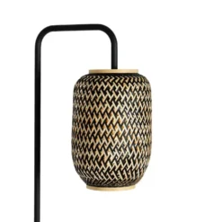 Qazqa vloerlamp yvonne zwart e27