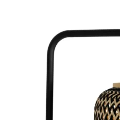 Qazqa vloerlamp yvonne zwart e27