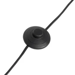 Qazqa vloerlamp yvonne zwart e27