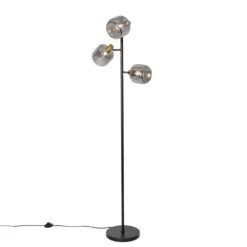 Qazqa vloerlamp zuzanna grijs e14