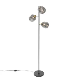 Qazqa vloerlamp zuzanna grijs e14